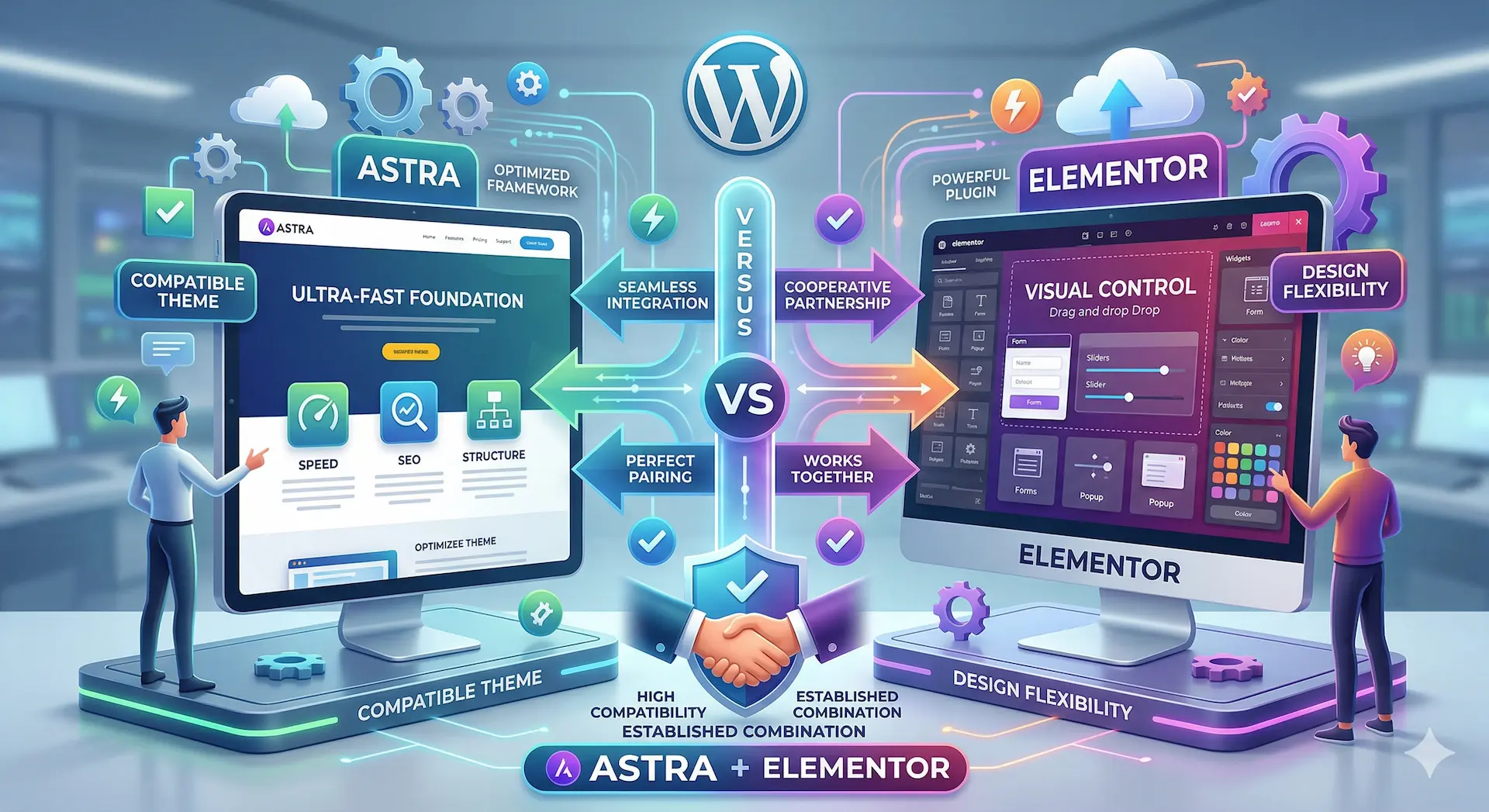 Astra thema en Elementor plugin compatibiliteit naadloos
